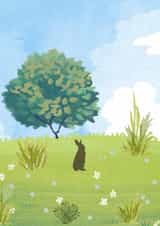 Rabbit bereavement sympathy card - pet loss condolence created by The Pawsitive Pet Nurse