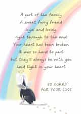 Heartfelt Sympathy Card - Dog Loss - Poem created by Giddy Kipper