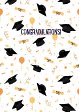 Classic Graduation Card - Caps - Scrolls created by Kailyn Horrocks