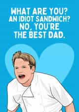 Funny Father's Day/Birthday Card - Screaming Gordon Ramsay - Best Dad created by Sundiva Designs