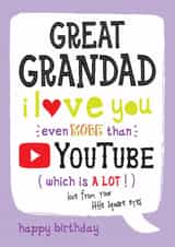 Funny Birthday Card - For Great Grandad - YouTube created by  la la la     Designs