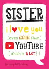 Funny Birthday Card - For Sister - YouTube created by  la la la     Designs