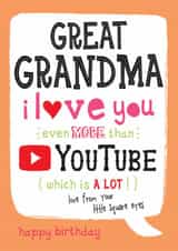 Funny Birthday Card - For Great Grandma - YouTube created by  la la la     Designs