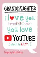 Funny Birthday Card - For Granddaughter - YouTube created by la la la Designs