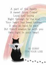 Heartfelt Sympathy Card - Pet Loss - Cat Bereavement created by Giddy Kipper