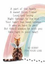 Heartfelt Sympathy Card - Pet Loss - Cat created by Giddy Kipper