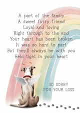 Heartfelt Sympathy Card - Pet Loss - Greyhound created by Giddy Kipper