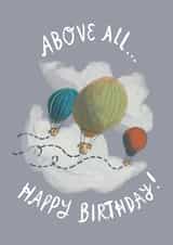 Classic Birthday Card - Above All - Hot Air Balloons created by Julep and Trubbs