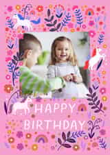 Personalised Birthday Photo Card created by Pear Tree Press - Cute Birthday Card - Unicrons