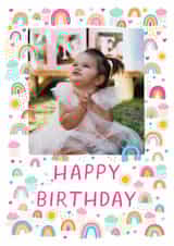 Personalised Birthday Photo Card created by Pear Tree Press - Cute Birthday Card - Rainbows