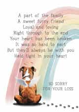 Heartfelt Sympathy Card - Pet Loss - Boxer created by Giddy Kipper