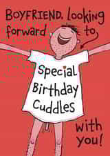 Funny Birthday Card - For Boyfriend - Special Cuddles created by Aimee Beaven