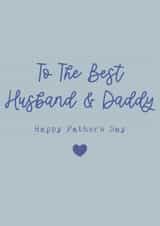 Classic Father's Day Card - Best Husband And Daddy created by Cake For Breakfast