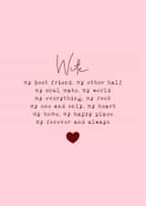 Classic Birthday Card - For Wife - Forever And Always created by Cake For Breakfast