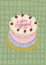 Classic Engagement Card - Cake created by Philippa Elizabeth Illustration