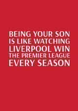 Liverpool Football Father's Day Card - From Son - Winning created by Pottsy Prints