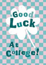 Classic Good Luck Card - College - Clover created by Sticky Tape Kate