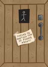 Funny Birthday Card - Pissing About created by Running with Scissors