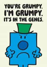 Funny Father's Day Card - Mr. Grumpy - It's In The Genes created by Mr. Men