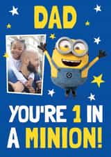 Personalised Father's Day Photo Card created by Danilo - Personalised Minions Father’s Day Photo Card – 1 in a Minion Dad!