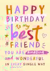 Cute Birthday Card - For Best Friend - You Are Amazing created by Chipper Prints