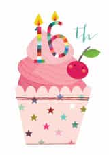 Cute Birthday Card - 16th - Cherry Cupcake created by Kali Stileman
