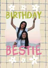 Personalised Birthday Photo Card created by Sweetlove Press - Pretty Birthday Card - For Bestie - Fun Photo Frame