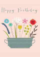 Pretty Birthday Card - Flowers created by Kali Stileman