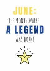 June Birthday Card - Legend - Cute created by CozzaCreations