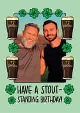 Personalised Birthday Photo Card created by TeePee Creations - Guinness Birthday Card - Pints Of Guinness - Stout