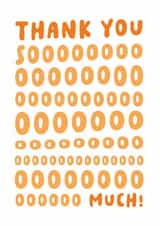 Classic Thank You Card - Thank You So Much - Typography created by Kreate Paper Co.