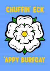 Fun Birthday Card - Yorkshire Rose - Chuffin' Eck created by ZB CREATIVE