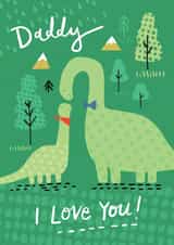 Cute Birthday Card - For Daddy - Dinosaurs created by Charlotte Pepper