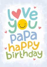 Cute Birthday Card - For Papa - Love You created by Macie Dot Doodles