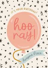 Classic Birthday Card - Awesome Niece - Hooray created by The Pattern Press