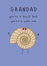 Cute Birthday Card - For Grandad - You're A Fossil created by @Laura Lonsdale Designs