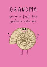 Cute Birthday Card - For Grandma - Fossil created by @Laura Lonsdale Designs