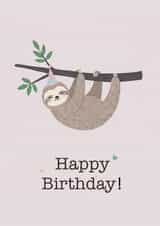Cute Birthday Card - Sloth - Hearts created by AcuteDesign