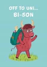 Cute Leaving Card - For Son - Leaving For Uni created by Hannah Jayne Lewin