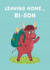 Cute Leaving Card - For Son - Leaving Home created by Hannah Jayne Lewin