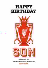 Classic Birthday Card - For Son - Liverpool FC created by Percy & Pearl
