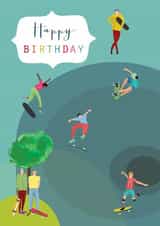 Classic Birthday Card - Skateboarding created by Kali Stileman