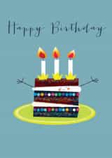 Classic Birthday Card - Cute Cake created by Kali Stileman