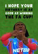 Crystal Palace Birthday Card - Eberechi Eze - FA Cup created by Pink Peach Cards