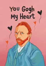 Funny Anniversary Card – For Partner – You Gogh My Heart – Art Lovers created by Kasia Cards