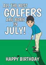 Classic Birthday Card - July - Golf created by @Cupsie's Creations