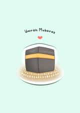 Cute Umrah Card - Kaaba - Umrah Mubarak created by The Mosque Sketcher
