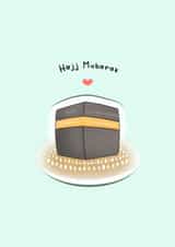 Cute Hajj Card - Kaaba - Hajj Mubarak created by The Mosque Sketcher