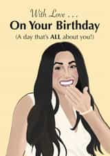 Funny Meghan Birthday Card - With Love - TV - Celebrity Inspired created by @PoppyCardDesigns