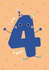 Cute Birthday Card - 4th - Party created by Ellie Hyde